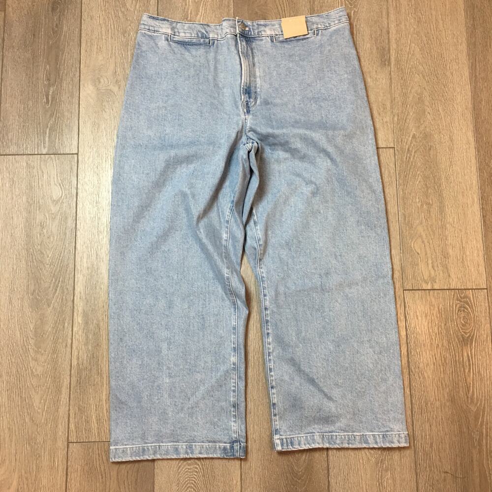 NWT Madewell Emmett Wide-Leg Light Blue Jeans W 33 - Picture 1 of 11